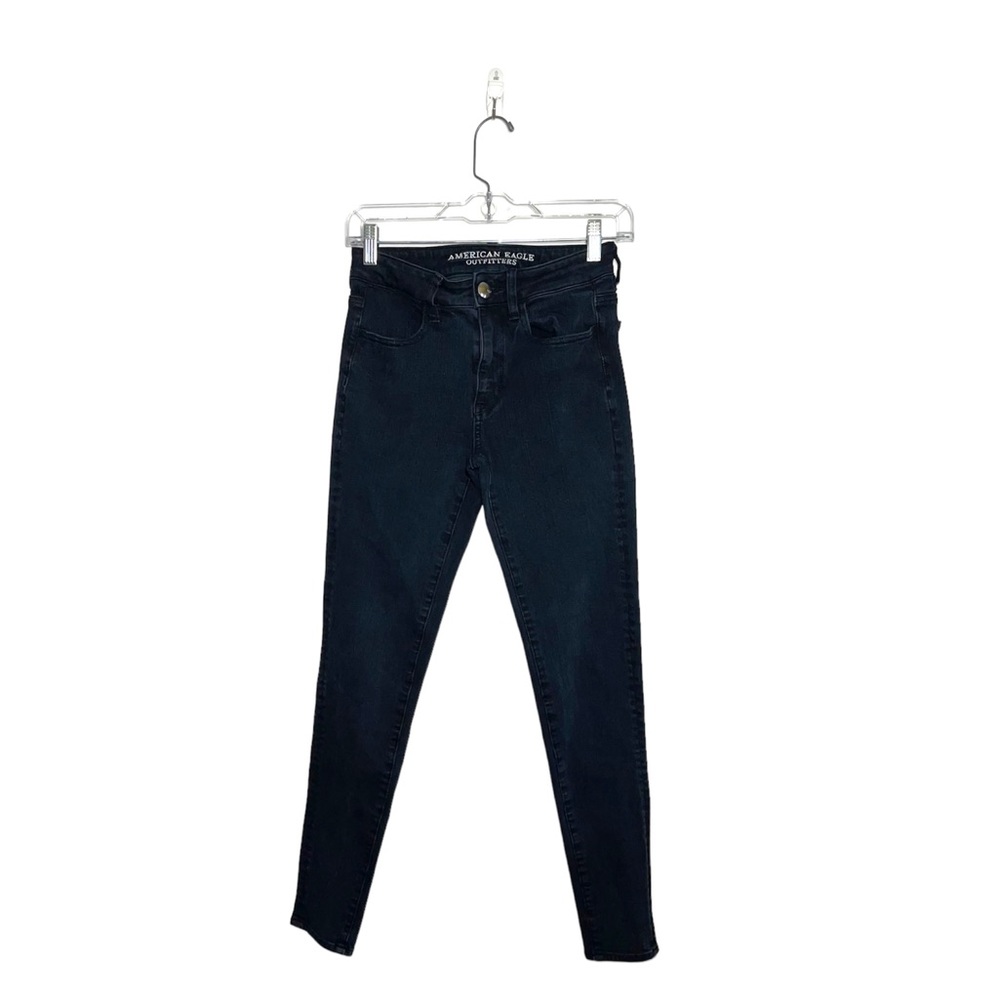 American Eagle 360 Super Stretch High Rise Skinny Jeans in Black 2 Women’s